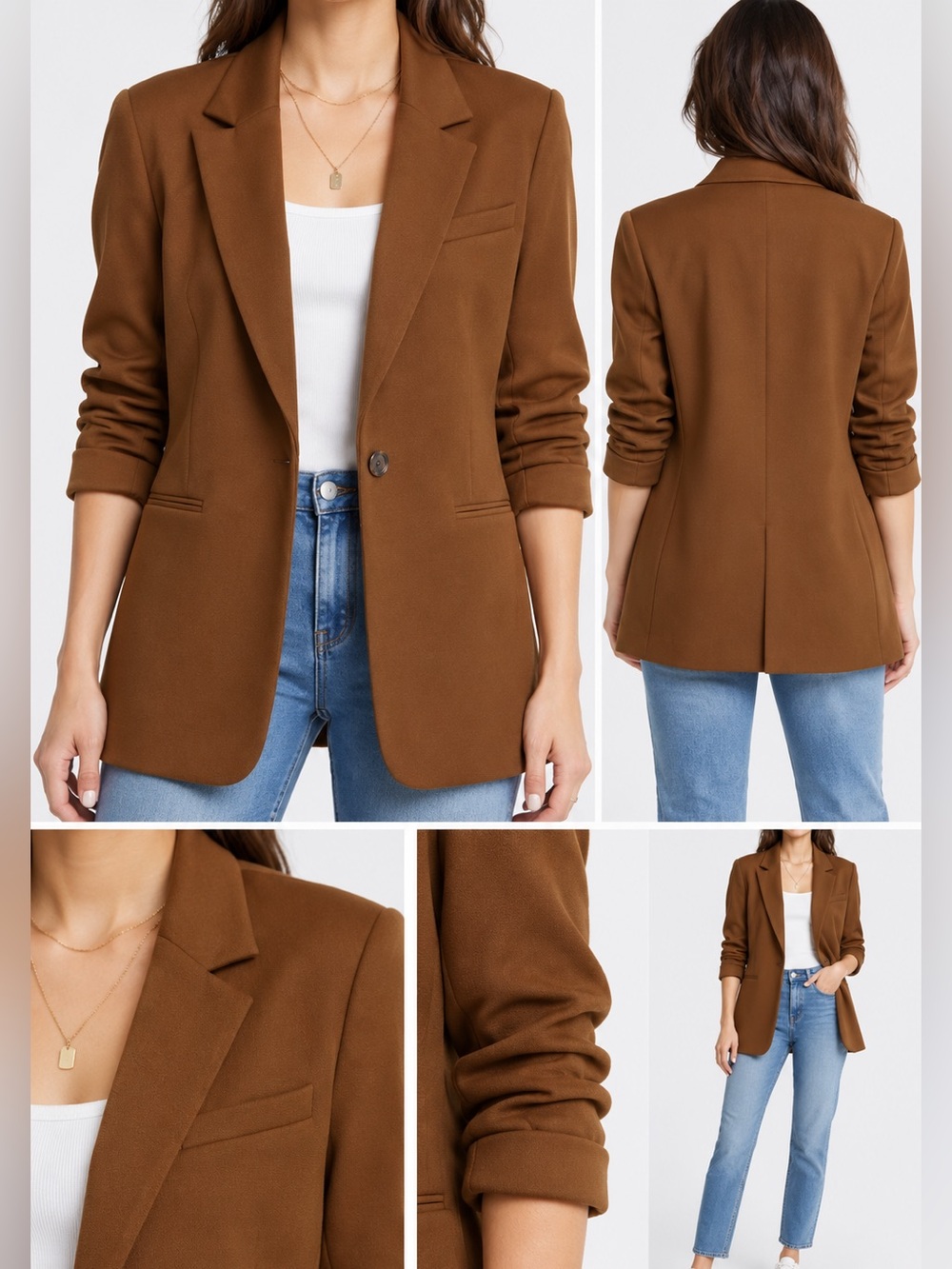 Treasure & Bond Camel Brown Tailored Blazer – Size Small